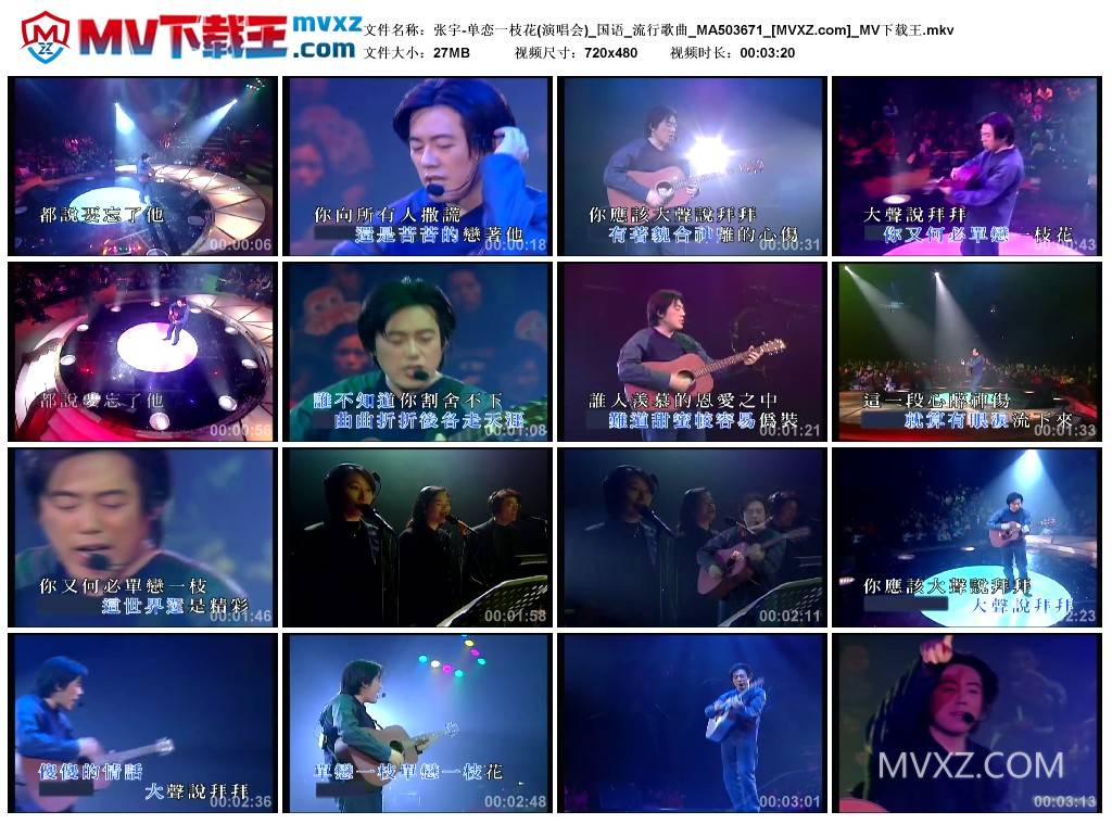 张宇-单恋一枝花(演唱会)_国语_流行歌曲_MA503671